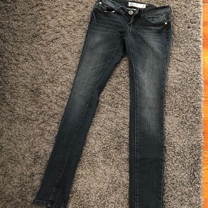 Dark wash skinny jeans